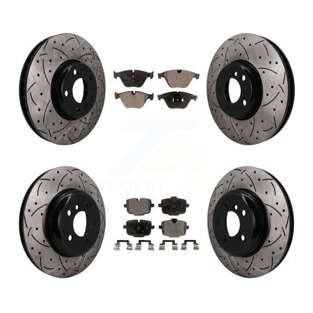 Front Rear Disc Brake Rotors And Semi-Metallic Pads Kit (6Pc) For BMW 535i KDF-102014