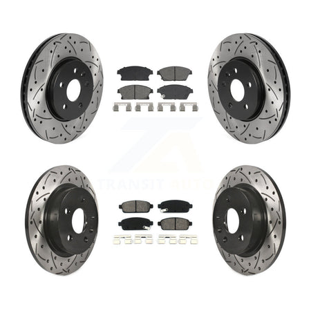 Front Rear Drilled Slot Brake Rotor Semi-Metallic Pad Kit For Chevrolet Trax Buick Encore KDS-101003