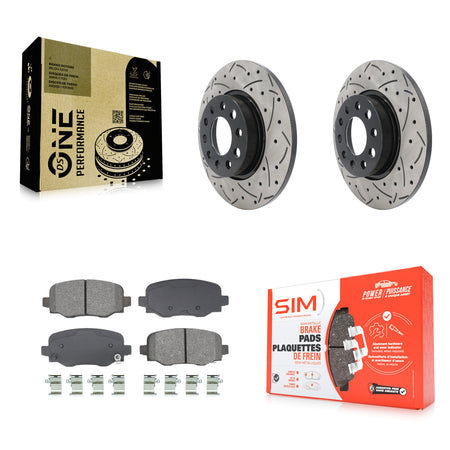 Rear Drilled Slot Brake Rotor & Semi-Metallic Pad Kit For Jeep Renegade Dodge Hornet Fiat KDS-101071