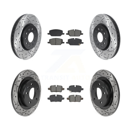Front Rear Drill Slot Brake Rotor Semi-Metallic Pad Kit For Chevrolet Equinox GMC Terrain KDS-101129