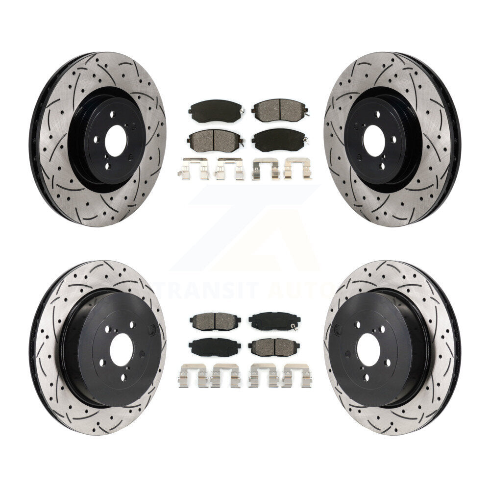 Front Rear Drill Slot Brake Rotors Semi-Metallic Pad Kit For Toyota 86 With Brembo Brakes KDS-101148