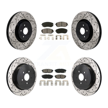 Front Rear Drill Slot Brake Rotors Semi-Metallic Pad Kit For Toyota 86 With Brembo Brakes KDS-101148