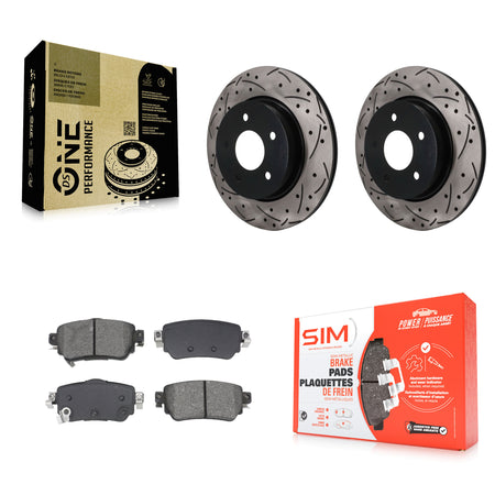 Rear Drilled Slot Brake Rotor & Semi-Metallic Pad Kit For Nissan Rogue Sport Qashqai LEAF KDS-101691
