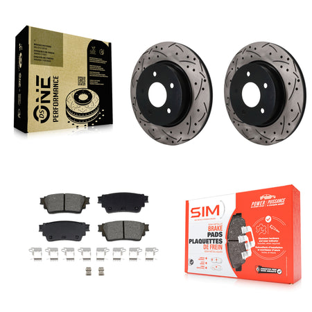 Rear Coated Drilled Slotted Disc Brake Rotors And Semi-Metallic Pads Kit For Nissan Rogue KDS-101692