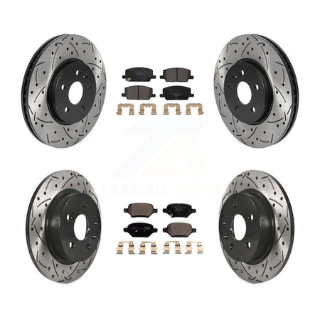 Front Rear Drilled Slot Disc Brake Rotors Ceramic Pad Kit For Buick Encore Chevrolet Trax KDT-100814