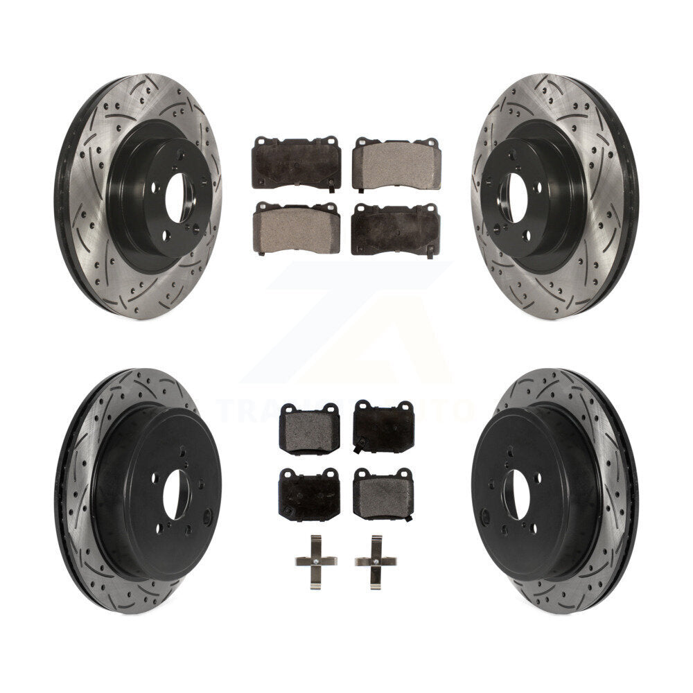 Front Rear Drill Slot Brake Rotors Ceramic Pad Kit For 2019 Toyota 86 TRD Special Edition KDT-100834