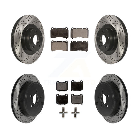 Front Rear Drill Slot Brake Rotors Ceramic Pad Kit For 2019 Toyota 86 TRD Special Edition KDT-100834