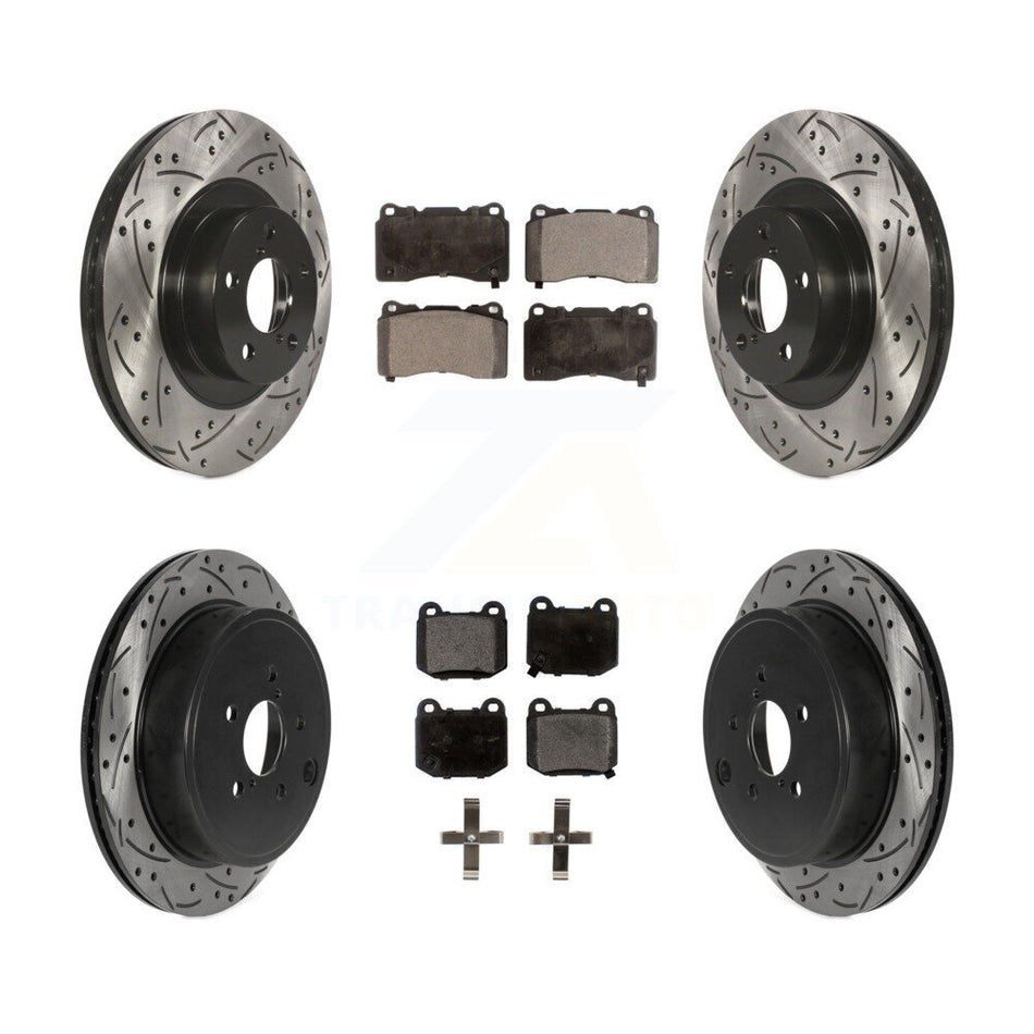 Front Rear Drill Slot Brake Rotors Ceramic Pad Kit For 2019 Toyota 86 TRD Special Edition KDT-100834