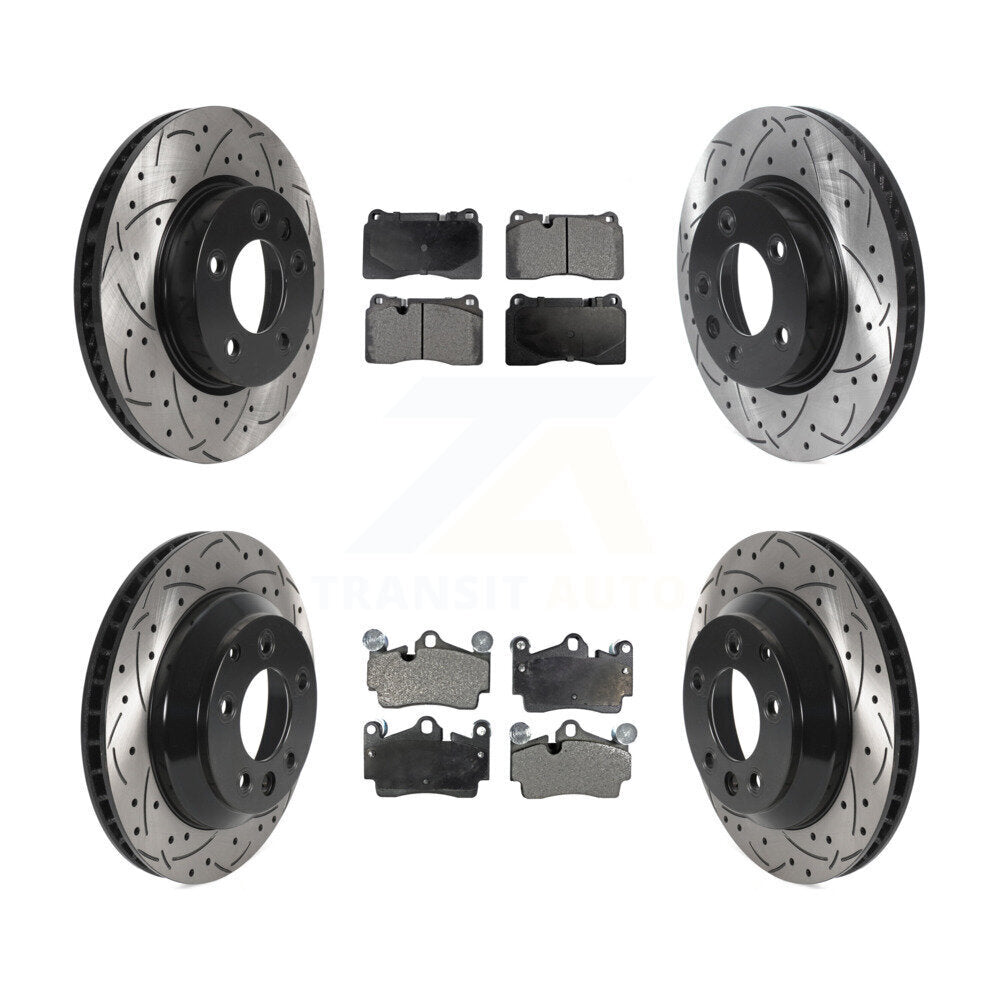 Front Rear Disc Brake Rotors And Ceramic Pads Kit (6Pc) For Volkswagen Touareg KDT-101205
