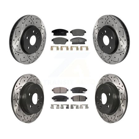 Front Rear Drilled Slot Disc Brake Rotors Ceramic Pad Kit For Chevrolet Trax Buick Encore KDT-101240