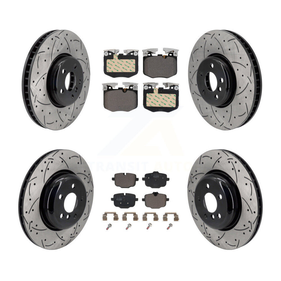 Front Rear Disc Brake Rotor And Ceramic Pad Kit (6Pc) For BMW iX 640i xDrive Gran Turismo KDT-101274