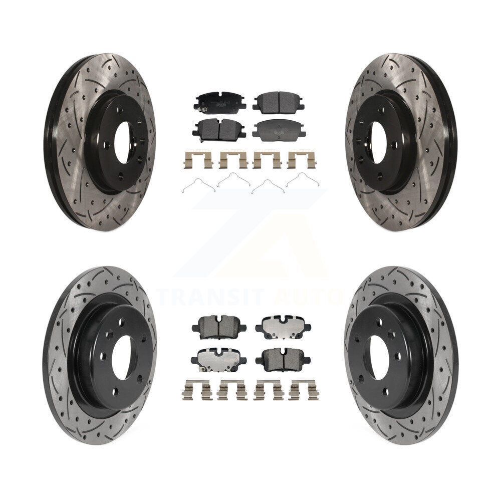 Front Rear Drill Slot Disc Brake Rotors Ceramic Pad Kit For Chevrolet Equinox GMC Terrain KDT-101376