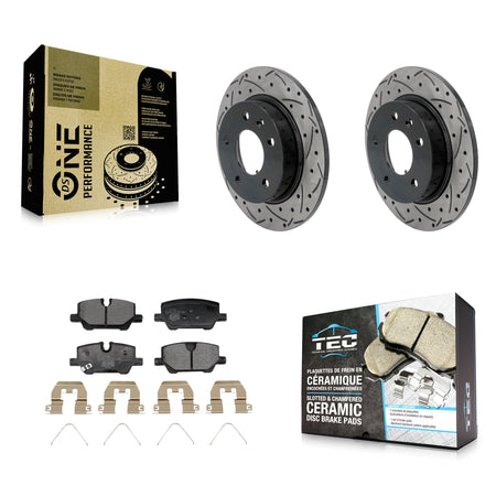 Rear Drilled Slot Brake Rotor & Ceramic Pad Kit For Chevrolet Trailblazer Buick Encore GX KDT-101399