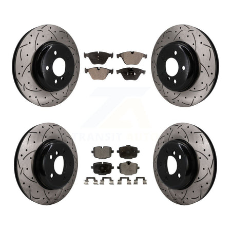 Front Rear Drilled Slot Brake Rotor & Ceramic Pad Kit For BMW 640i xDrive Gran Coupe 535i KDT-101876