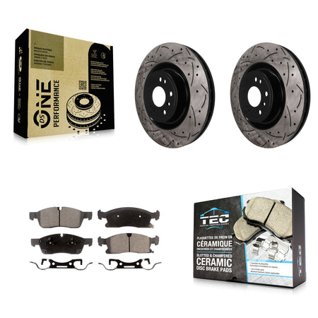 Front Drill Slot Brake Rotors Ceramic Pad Kit For Mercedes-Benz GL350 GLE400 GLS450 ML400 KDT-102012