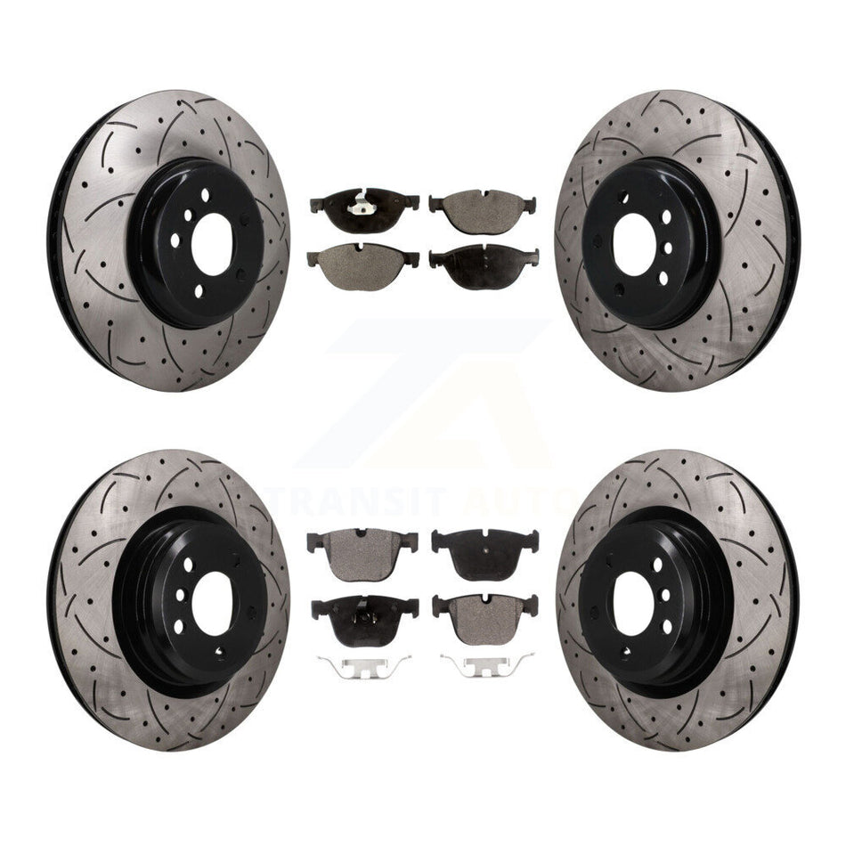 Front Rear Disc Brake Rotors And Ceramic Pads Kit (6Pc) For BMW 750i xDrive 750Li 550i GT KDT-102098