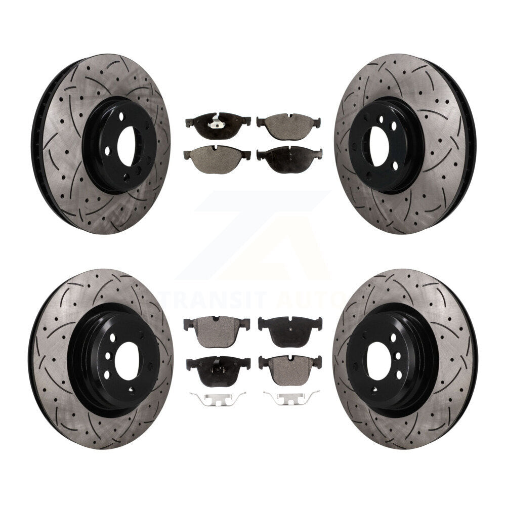Front Rear Disc Brake Rotors And Ceramic Pads Kit (6Pc) For 2013 BMW ActiveHybrid 7 KDT-102099