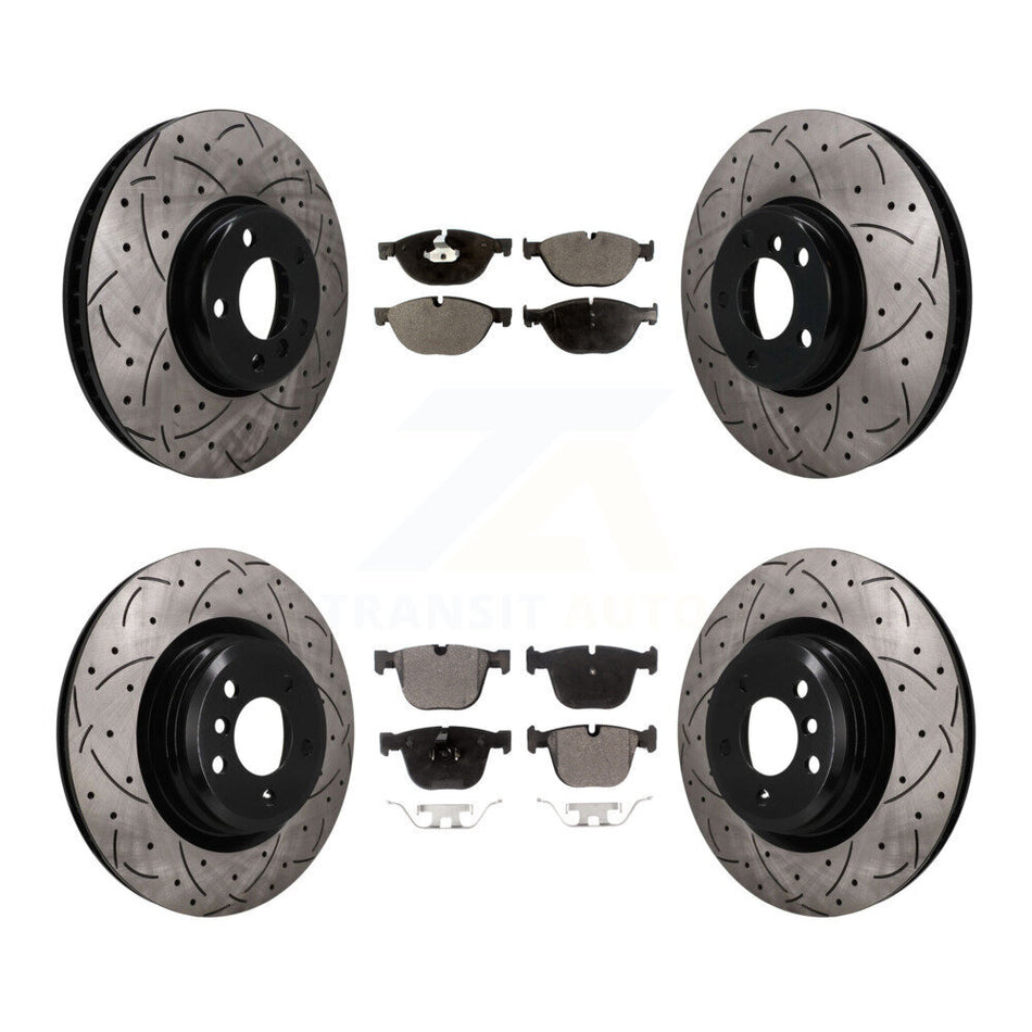 Front Rear Disc Brake Rotors And Ceramic Pads Kit (6Pc) For 2013 BMW ActiveHybrid 7 KDT-102099