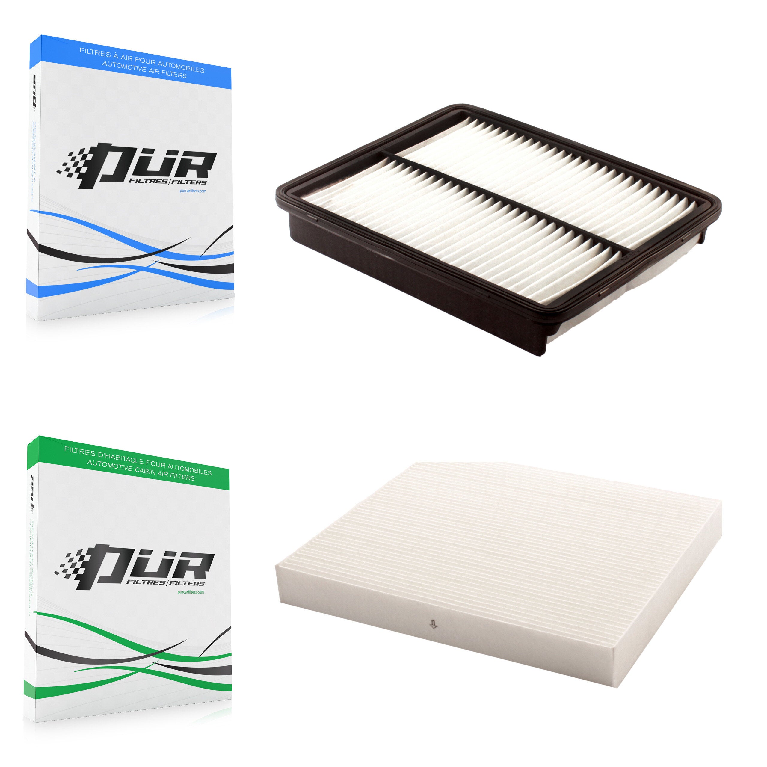 1x Air + 1x Cabin Filter (2 Total) Kit For Hyundai Santa Fe KFL-100008
