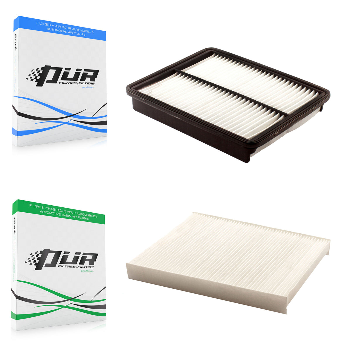 1x Air + 1x Cabin Filter (2 Total) Kit For Kia Sorento Hyundai Santa Fe KFL-100019