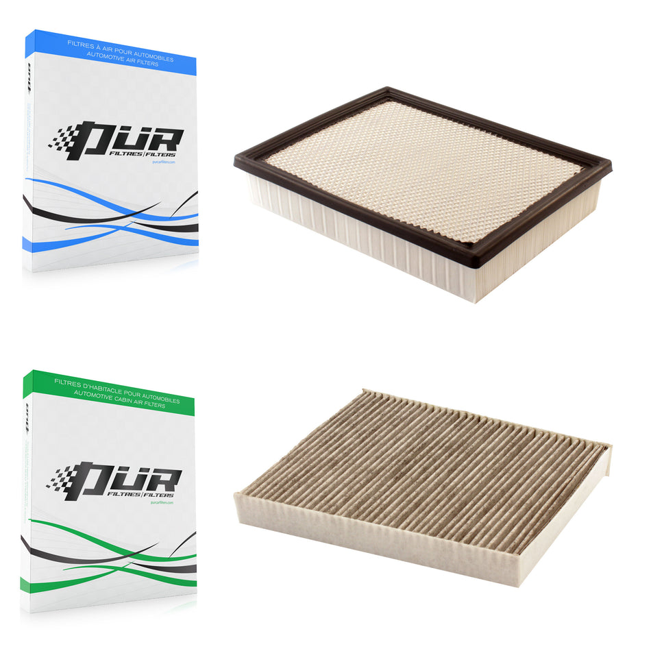 1x Air + 1x Cabin Filter (2 Total) Kit For 2017 GMC Sierra 2500 HD 6.0L KFL-100039