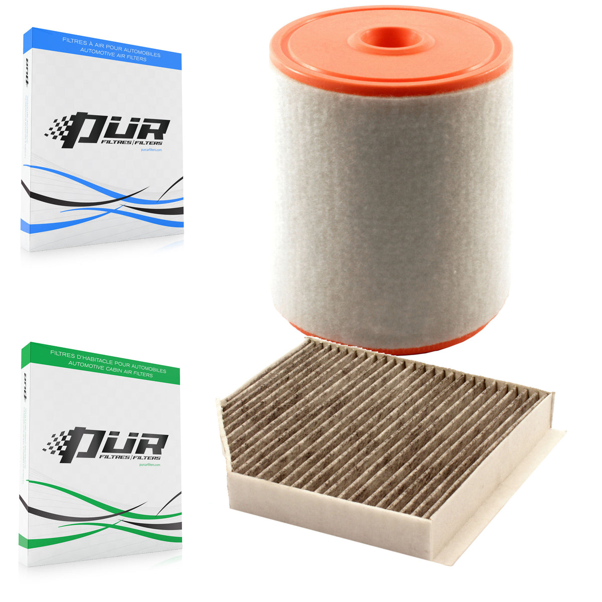 1x Air + 1x Cabin Filter (2 Total) Kit For Audi A6 Quattro A7 S6 S7 RS7 A8 KFL-100074