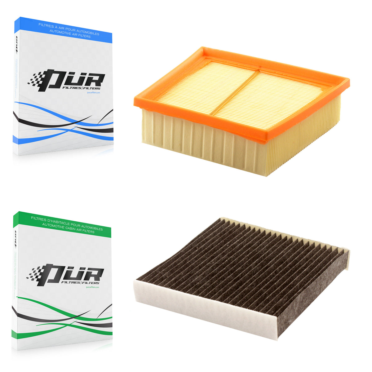 1x Air + 1x Cabin Filter (2 Total) Kit For Ford Fiesta KFL-100125