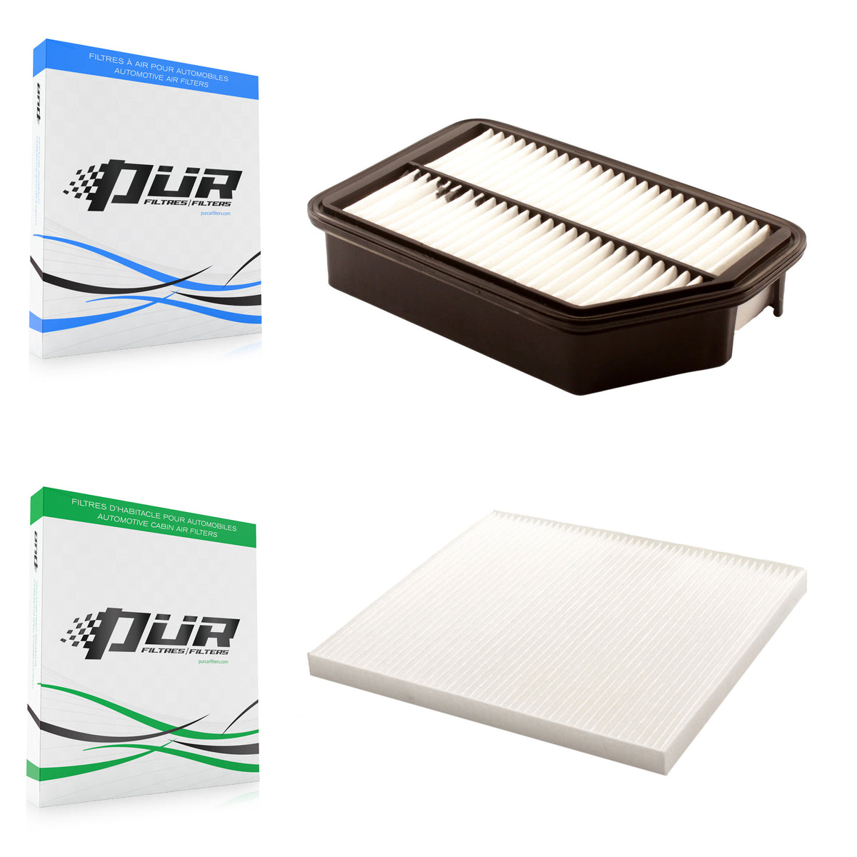 1x Air + 1x Cabin Filter (2 Total) Kit For Hyundai Tucson Kia Sportage Forte Koup KFL-100139