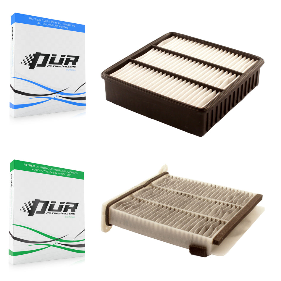 1x Air + 1x Cabin Filter (2 Total) Kit For Mitsubishi Lancer Outlander KFL-100149