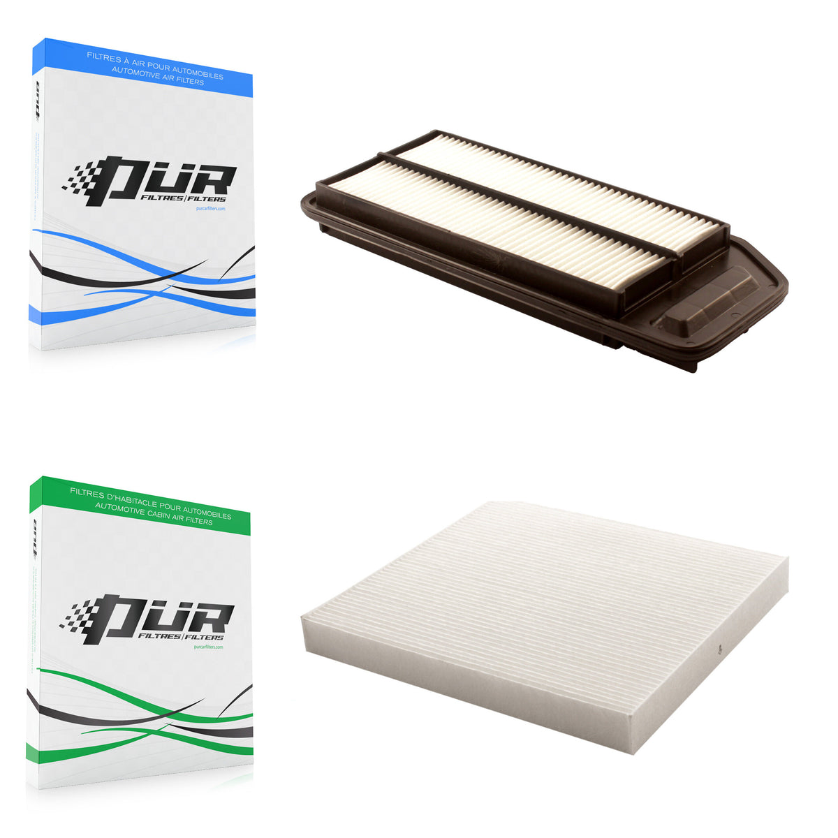1x Air + 1x Cabin Filter (2 Total) Kit For Honda Accord Acura TSX KFL-100177