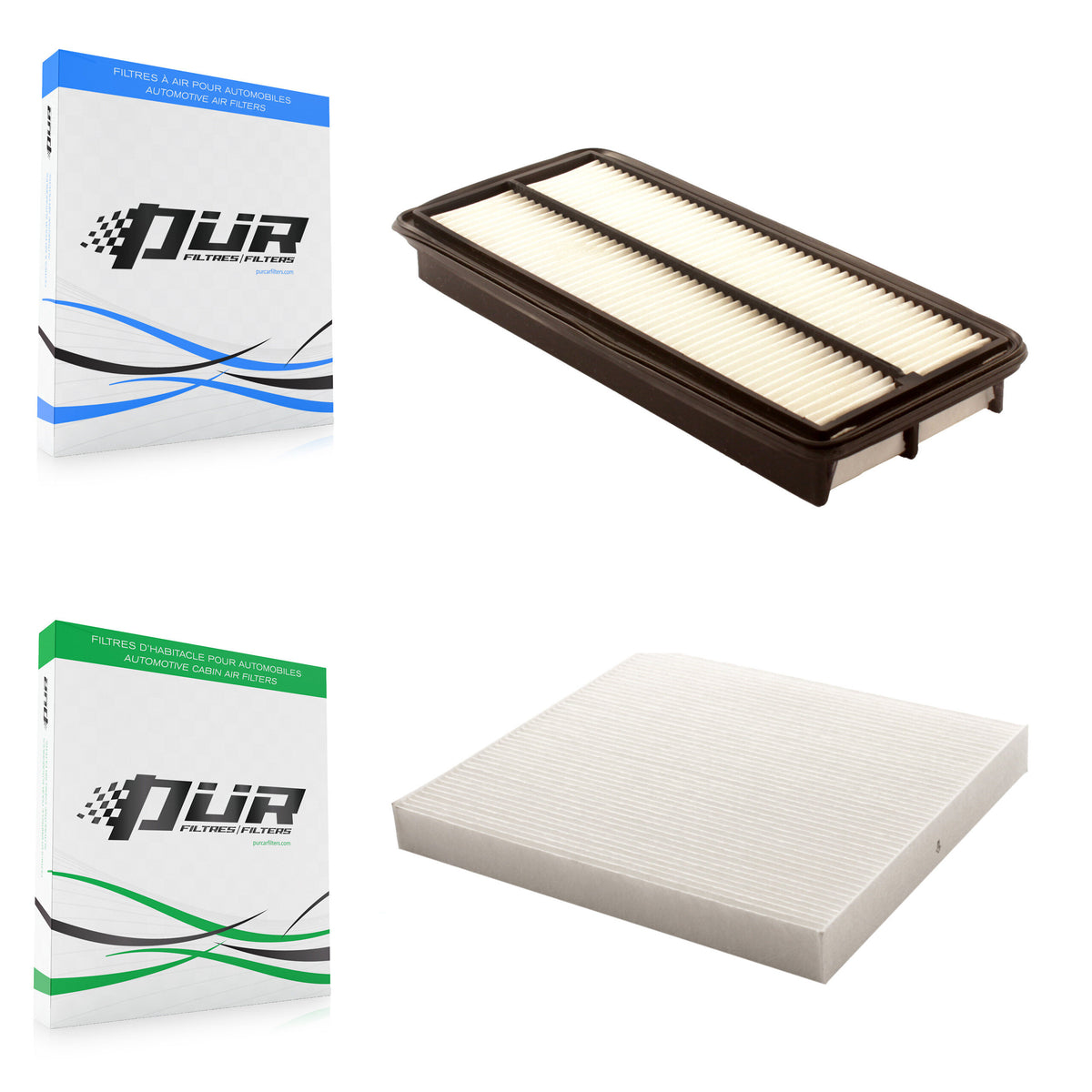 1x Air + 1x Cabin Filter (2 Total) Kit For Honda Accord Acura TL RL KFL-100178