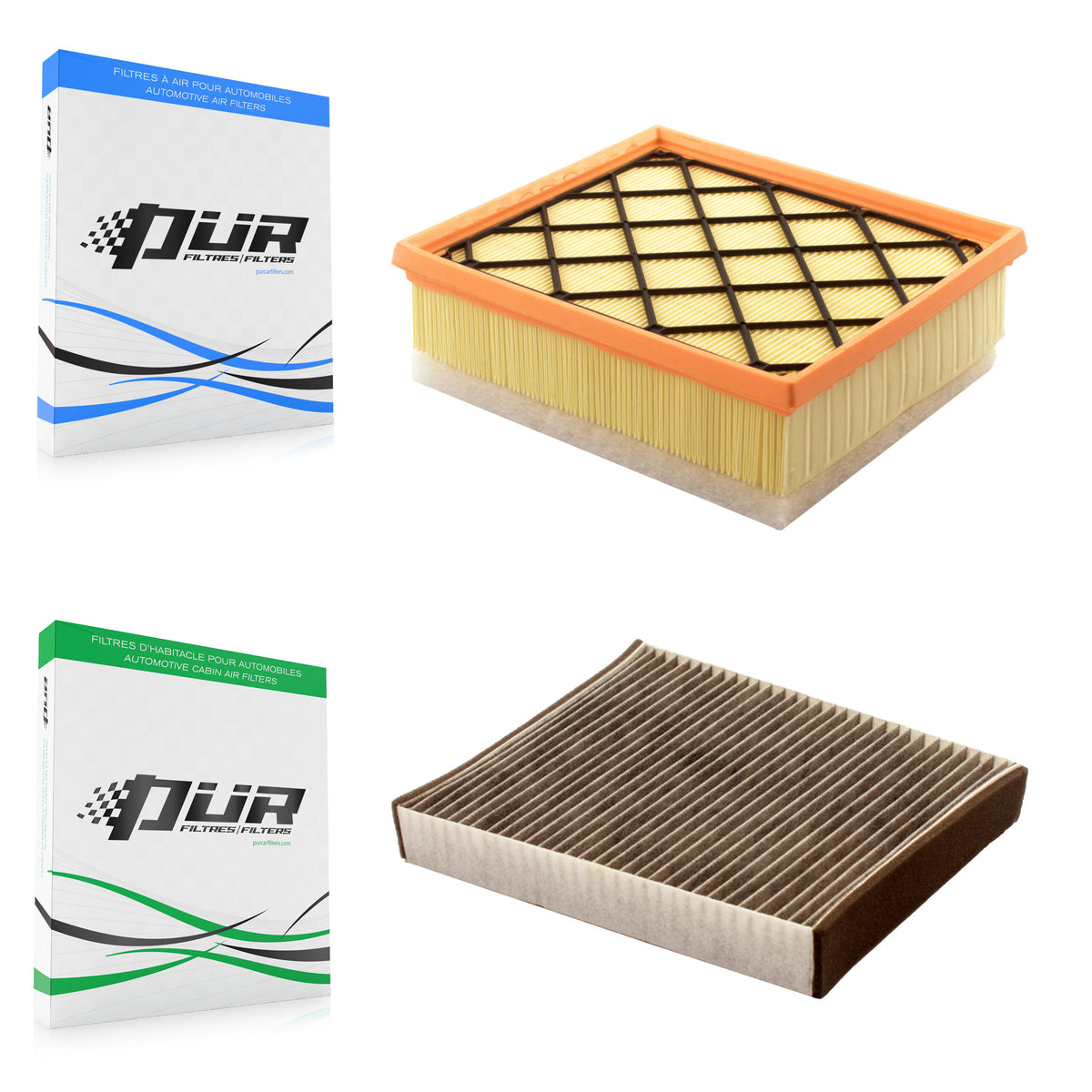 1x Air + 1x Cabin Filter (2 Total) Kit For Volvo S40 C30 V50 C70 KFL-100308