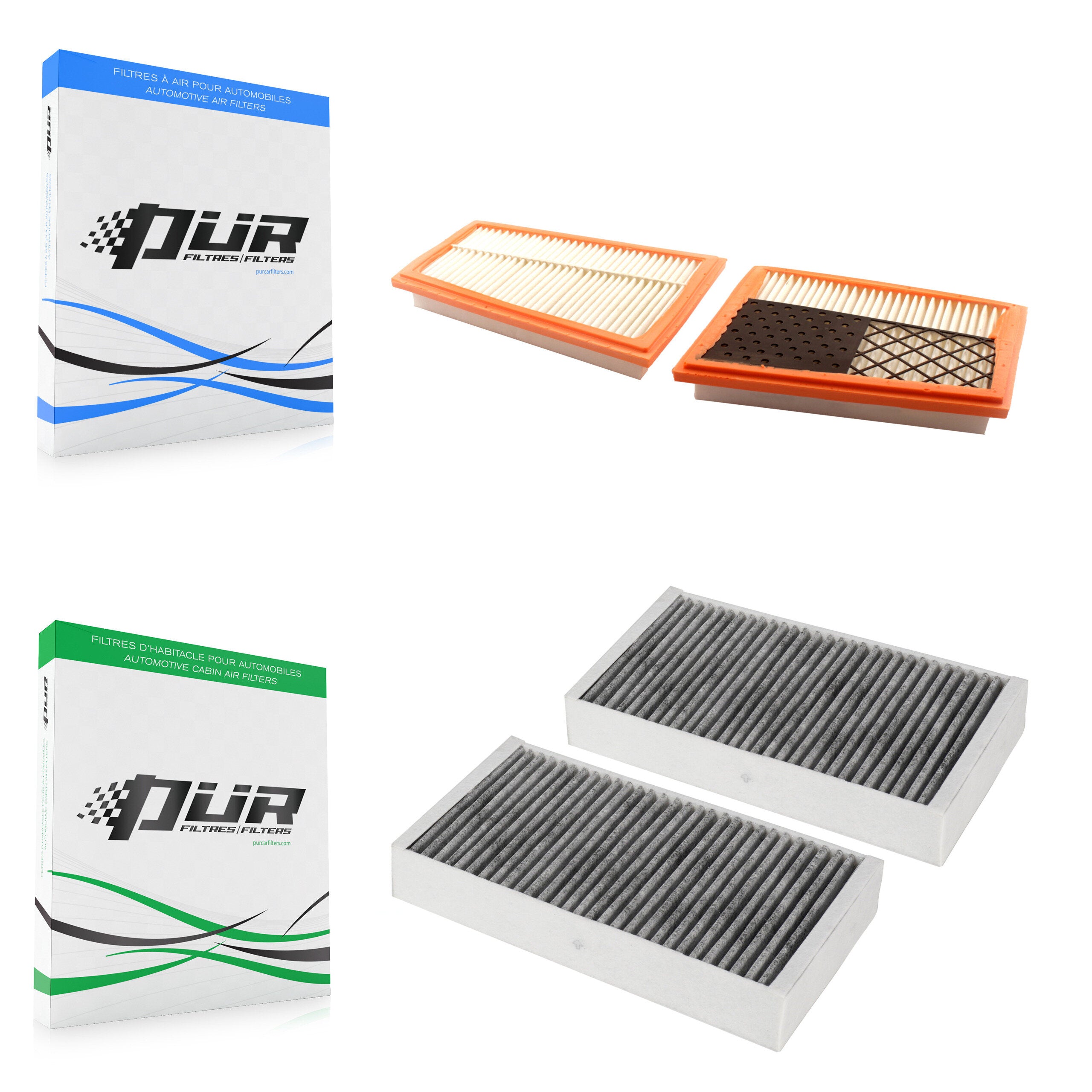 1x Air + 1x Cabin Filter (2 Total) Kit For Mercedes-Benz ML350 ML320 GL350 R350 GL320 KFL-100334