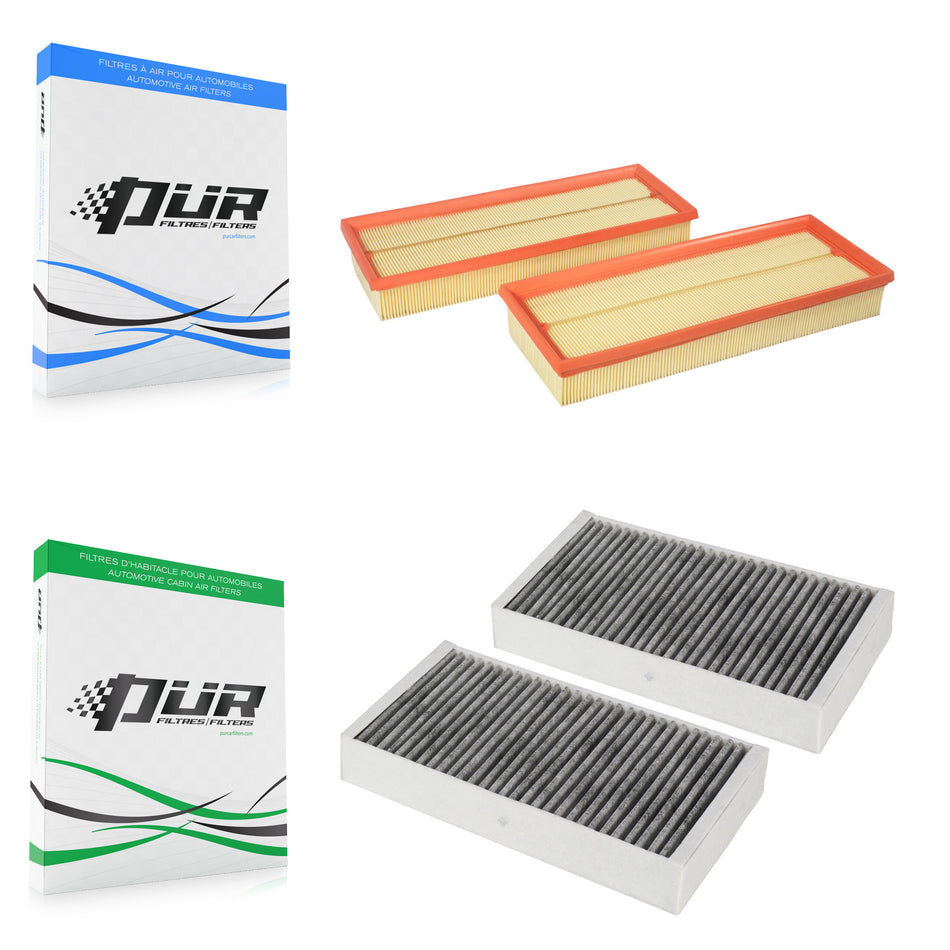1x Air + 1x Cabin Filter (2 Total) Kit For Mercedes-Benz ML350 R350 GL450 GL550 ML550 KFL-100335