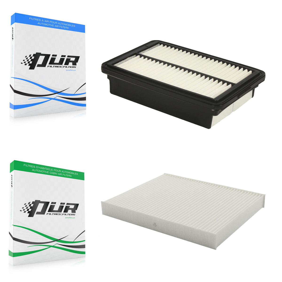 1x Air + 1x Cabin Filter (2 Total) Kit For Hyundai Elantra Kia Forte Forte5 GT KFL-100370