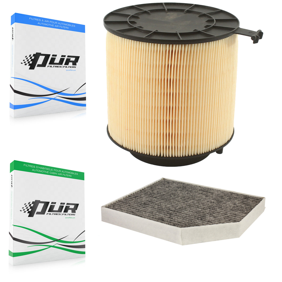 1x Air + 1x Cabin Filter (2 Total) Kit For Audi Q5 A4 Quattro S4 A5 S5 SQ5 KFL-100373