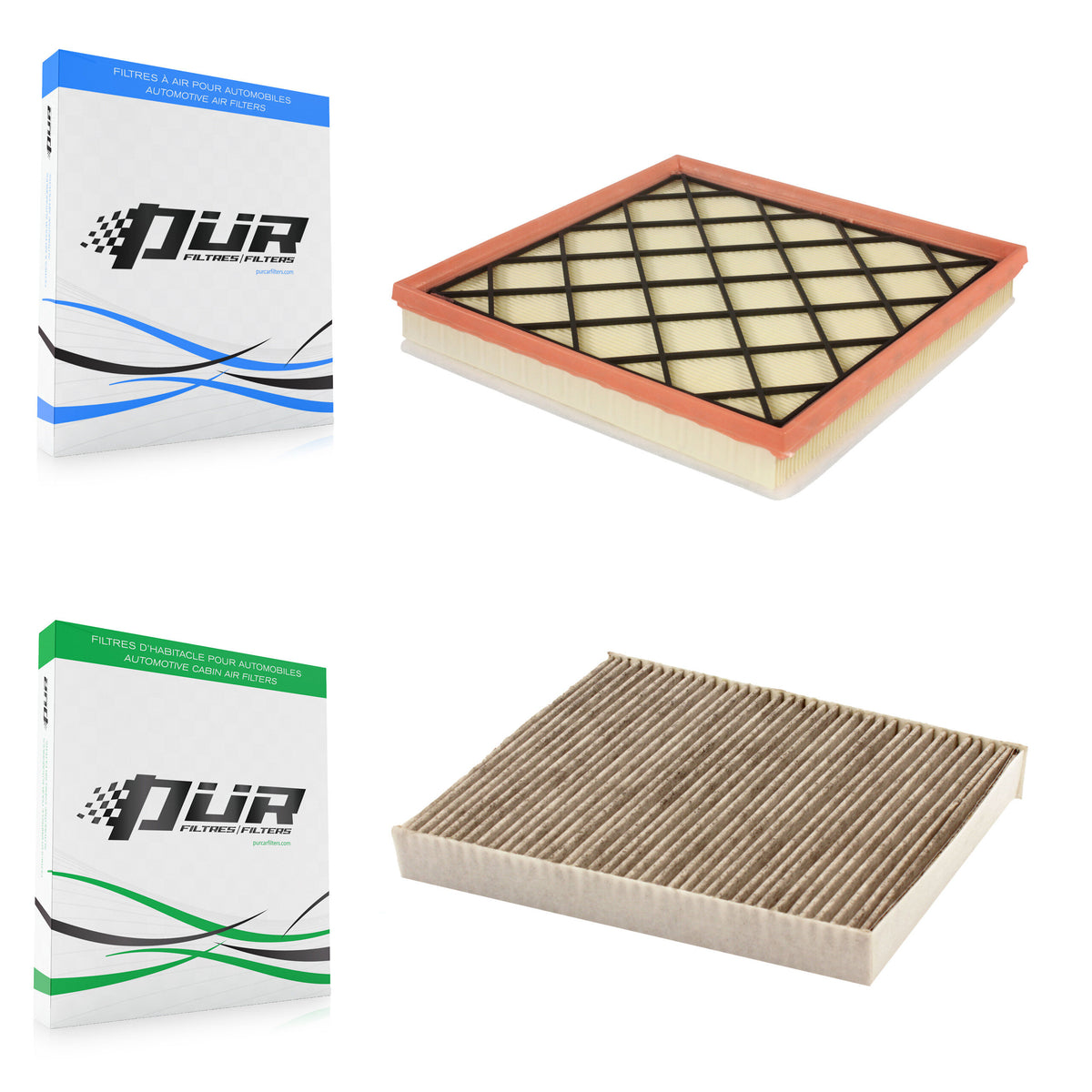 1x Air + 1x Cabin Filter (2 Total) Kit For 16 Chevrolet Cruze Turbocharged Old Body Style KFL-100383