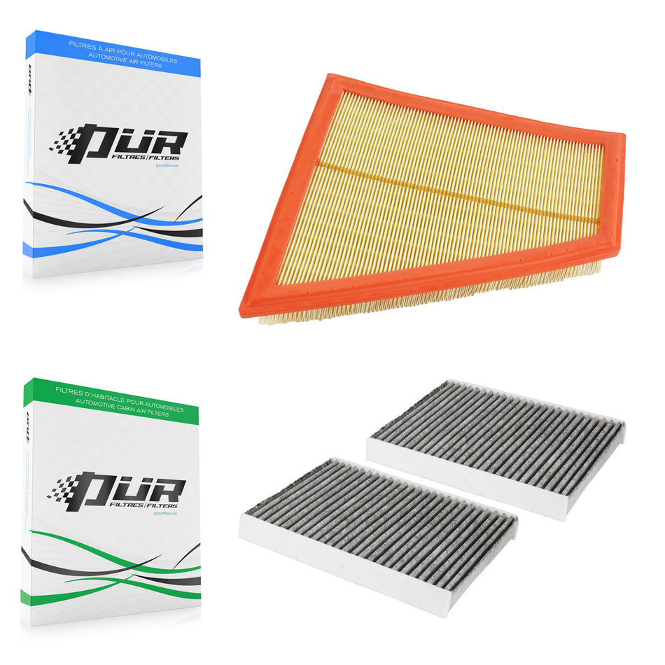 1x Air + 1x Cabin Filter (2 Total) Kit For 2012-2016 BMW 528i xDrive KFL-100388