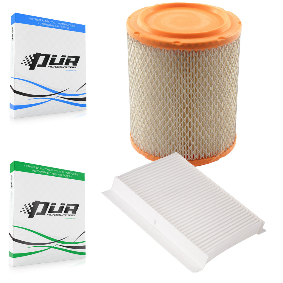 1x Air + 1x Cabin Filter (2 Total) Kit For 2017 Jeep Compass OE Part Number 68350346AA KFL-100404
