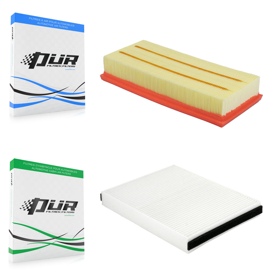 1x Air + 1x Cabin Filter (2 Total) Kit For Mercedes-Benz GLC63 AMG S C63 Rectangular KFL-103045