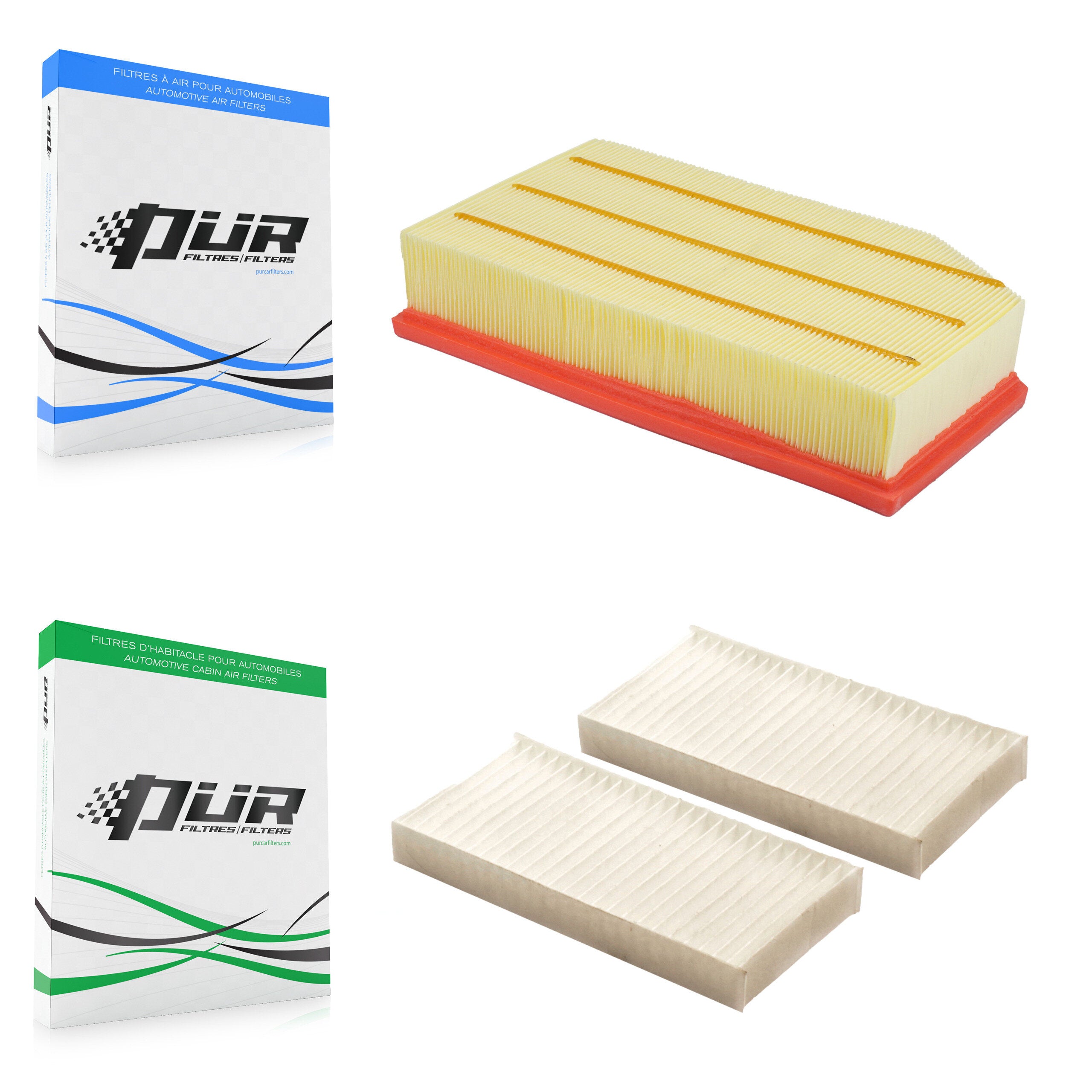 1x Air + 1x Cabin Filter (2 Total) Kit For 2018 Jeep Wrangler 2.0L 3.6L JK Body KFL-103054