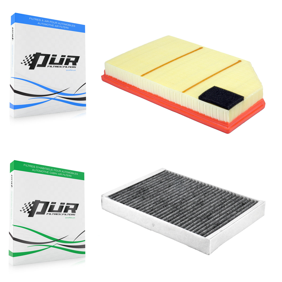 1x Air + 1x Cabin Filter (2 Total) Kit For Volvo XC60 S60 V60 Cross Country XC70 S80 KFL-103088