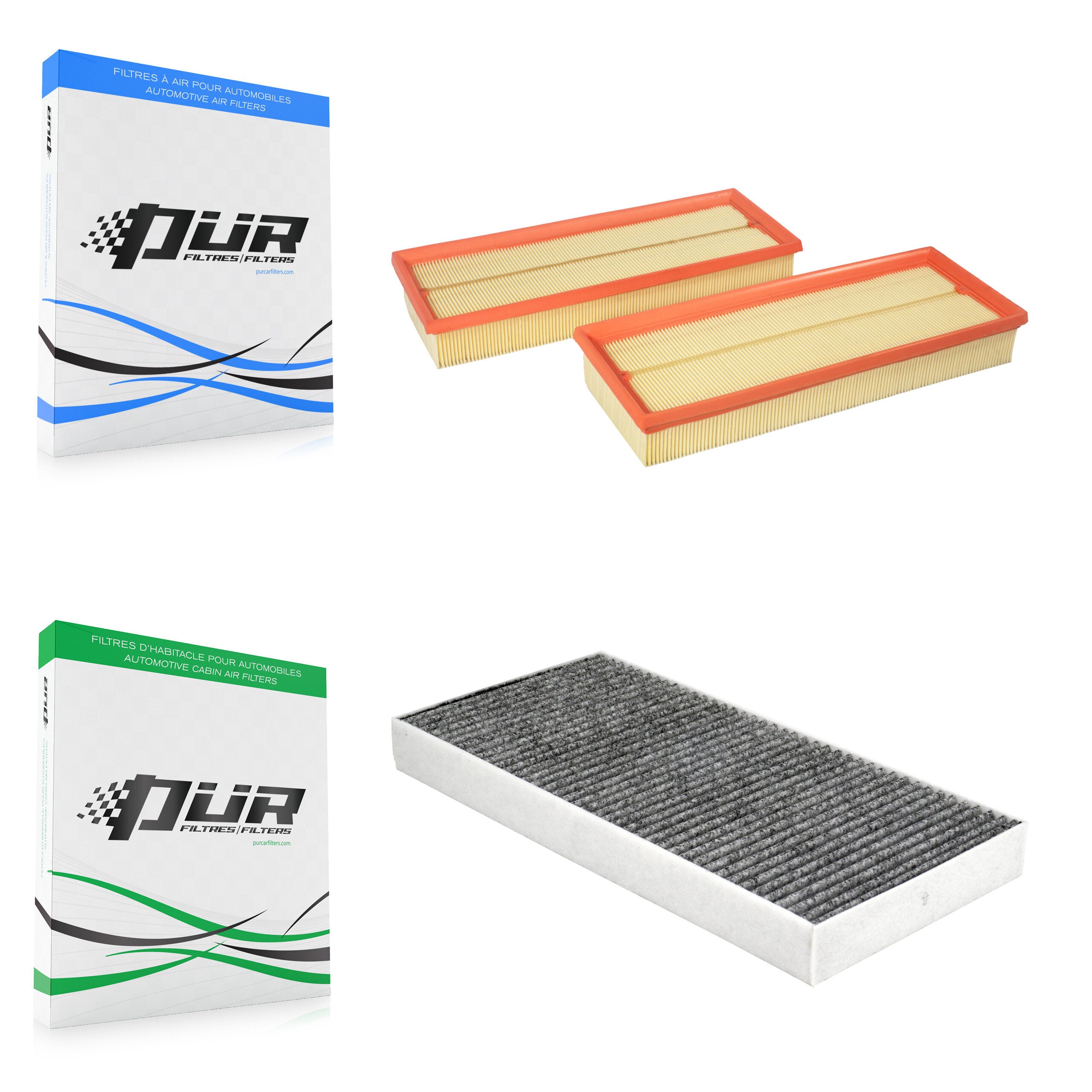 1x Air + 1x Cabin Filter (2 Total) Kit For Mercedes-Benz SLK350 SLK280 SLK55 AMG SLK300 KFL-103097