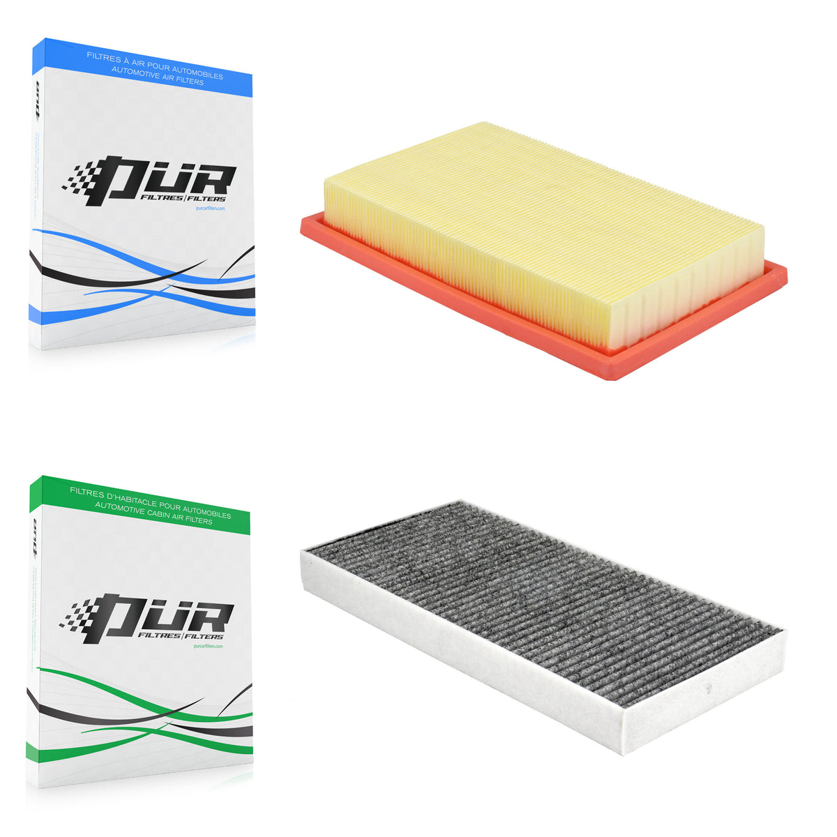 1x Air + 1x Cabin Filter (2 Total) Kit For Mercedes-Benz SLC300 SLK300 KFL-103099
