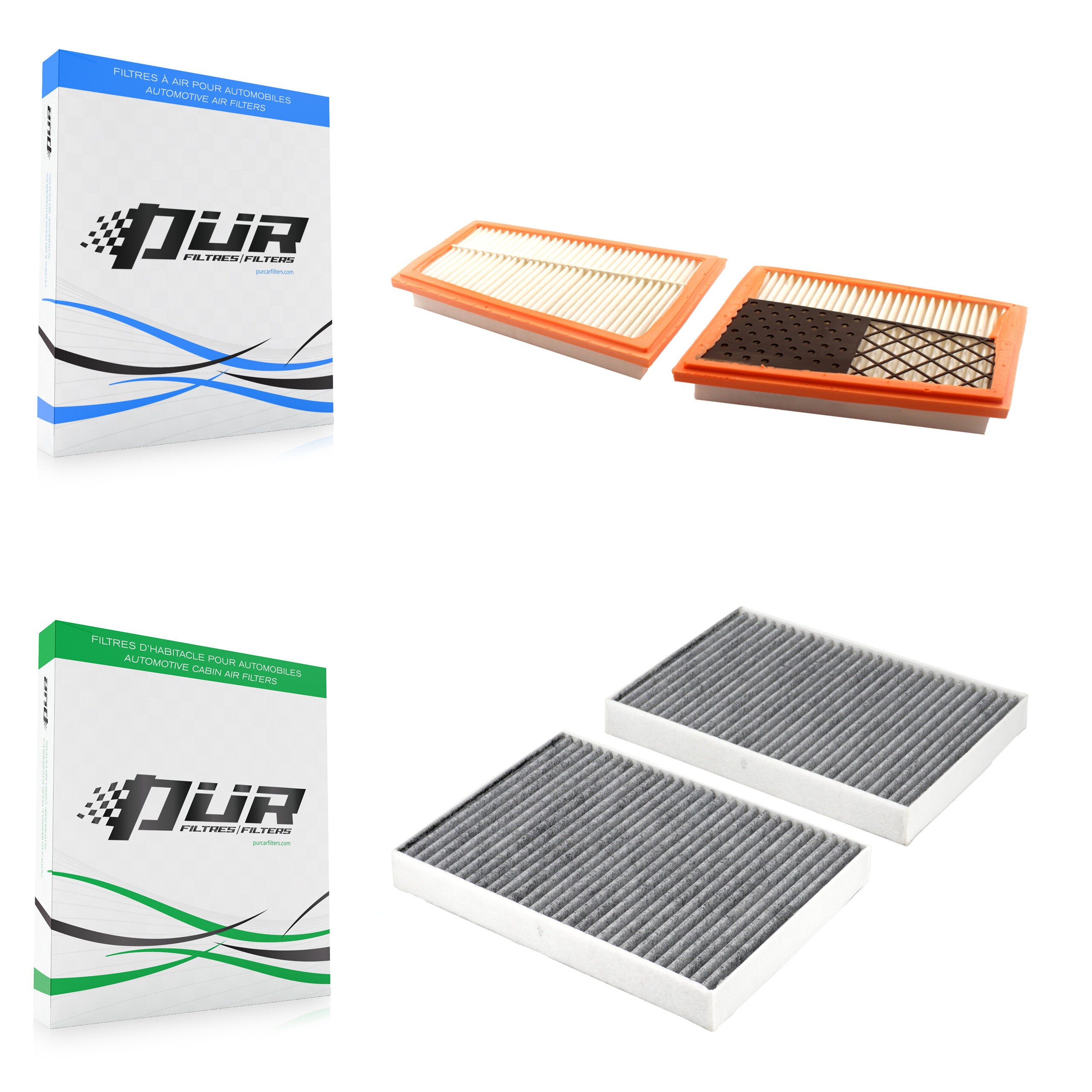 1x Air + 1x Cabin Filter (2 Total) Kit For 2012-2013 Mercedes-Benz S350 3.0L KFL-103103