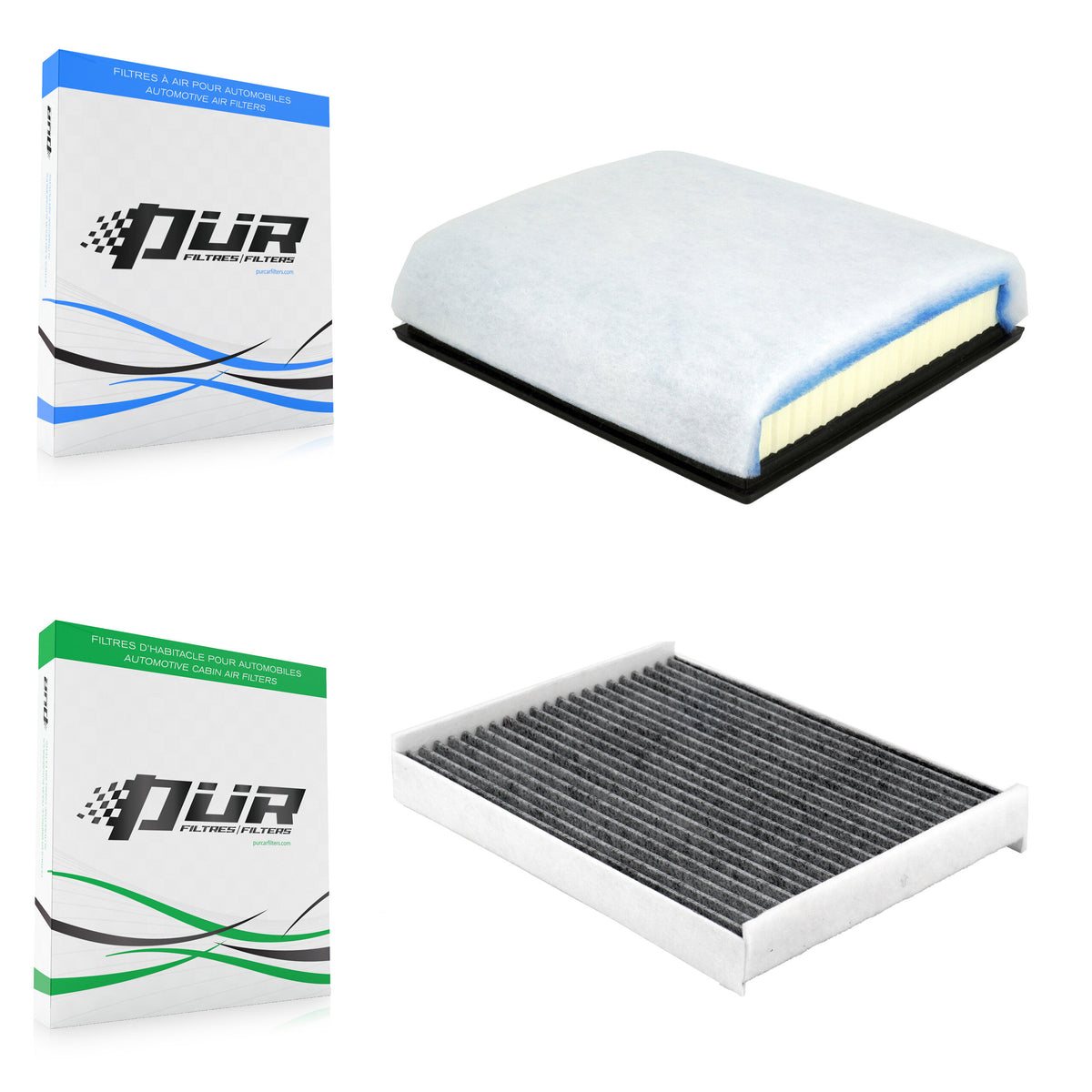 1x Air + 1x Cabin Filter (2 Total) Kit For Ford F-350 Super Duty F-250 F-450 F-550 F-600 KFL-103134
