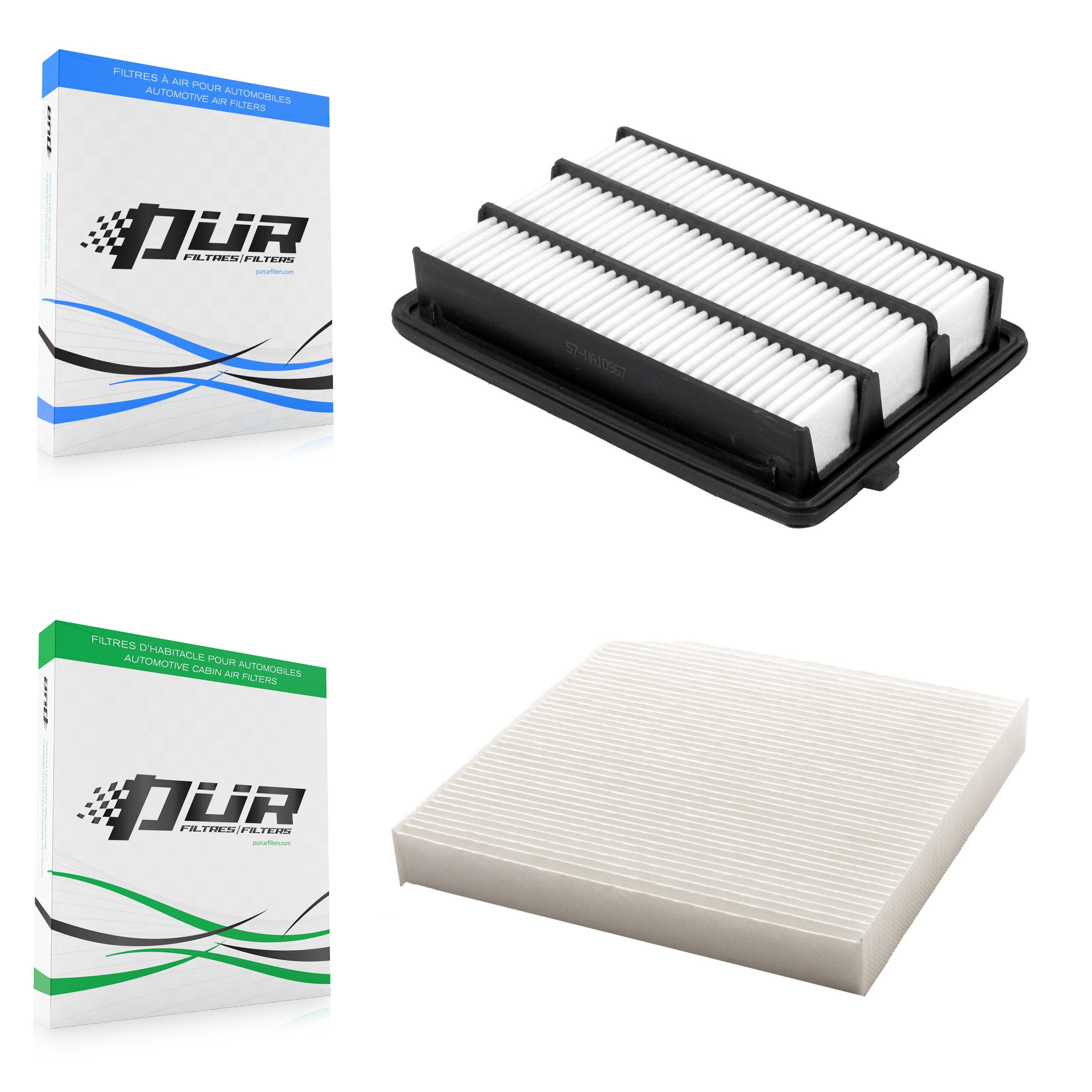 1x Air + 1x Cabin Filter (2 Total) Kit For 2017-2021 Honda Civic 2.0L with Turbocharged KFL-103174