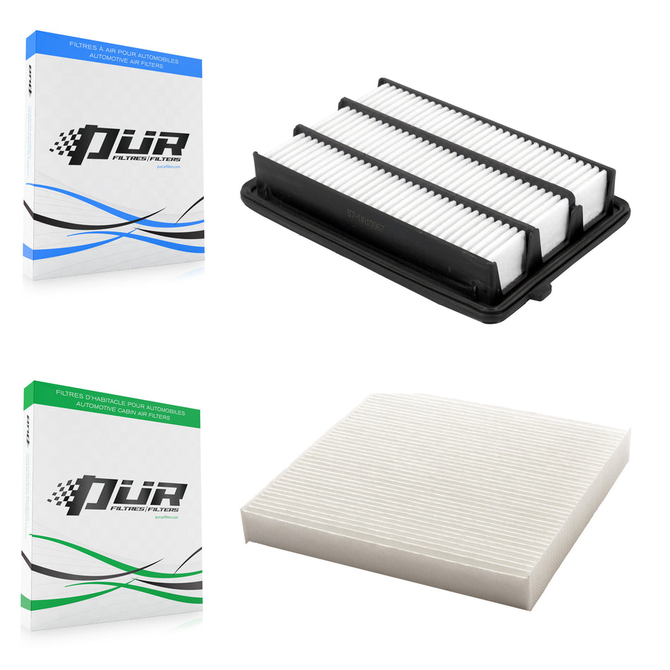 1x Air + 1x Cabin Filter (2 Total) Kit For 2017-2021 Honda Civic 2.0L with Turbocharged KFL-103174