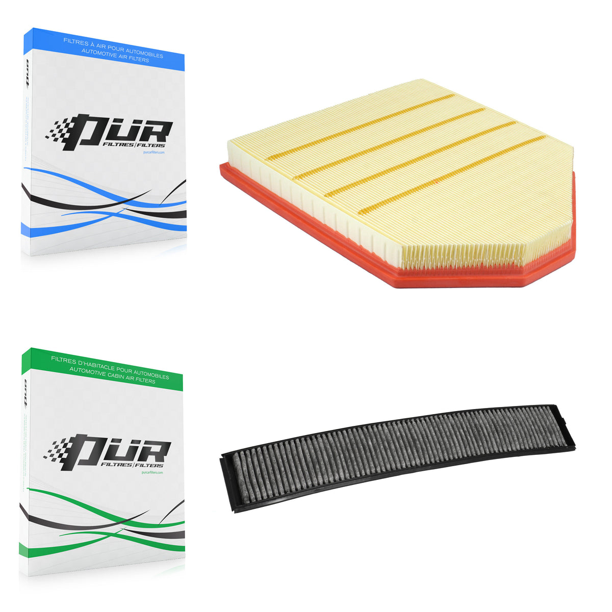 1x Air + 1x Cabin Filter (2 Total) Kit For 2011 BMW X3 3.0L with Naturally Aspirated KFL-103181