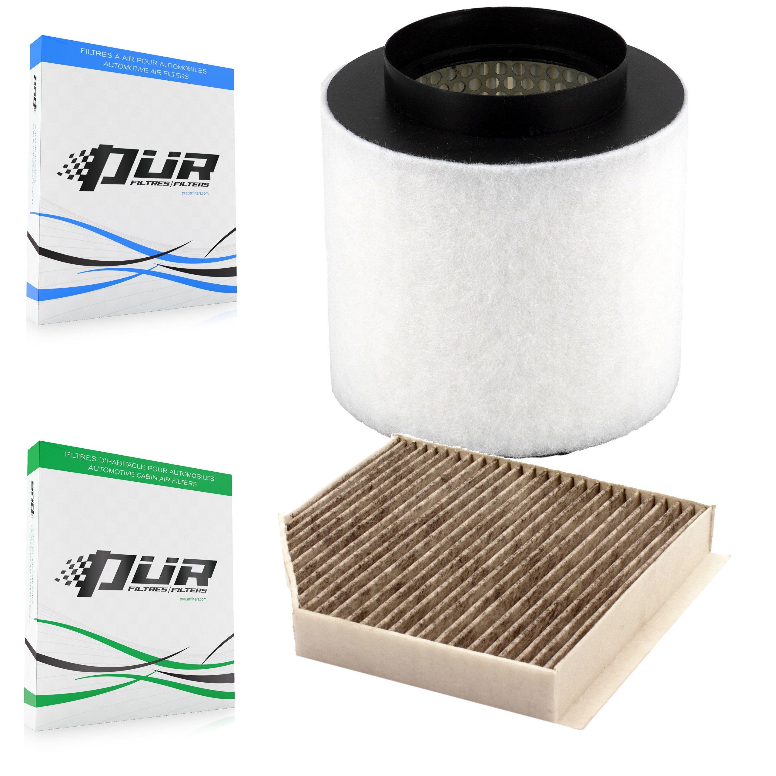 1x Air + 1x Cabin Filter (2 Total) Kit For Audi A8 Quattro S8 KFL-103190